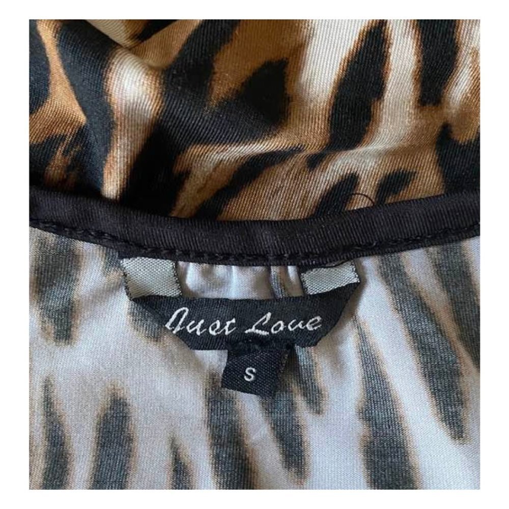 Just Love Stretch Leopard Animal Print Black Sleeveless Maxi Dress Size Small - Picture 6 of 7